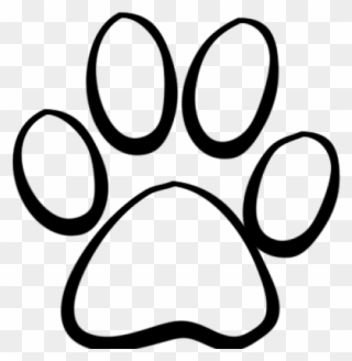 Tiger Paw Clipart - Paw Print Outline Tattoo - Png Download
