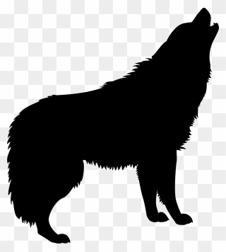 Howling Dog Silhouette At Getdrawings - Wolf Howling Silhouette Png Clipart