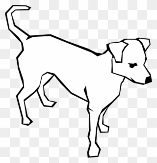 Dog Outline Clip Art - Drawn Dog Public Domain - Png Download