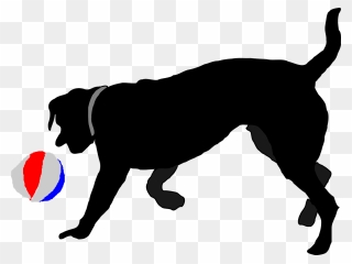 Clipart Info - Dog Chasing Ball Clipart - Png Download