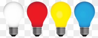 Free Vector Graphic Bulb Light Icon Lightbulb Idea - Colored Light Bulbs Clipart - Png Download