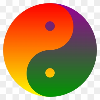Clipart Rainbow Blend Yin Yang - Yin And Yang Png Transparent Background