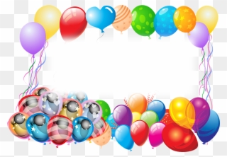 Cake And Balloons - Feliz Y Bendecido Cumpleaños Animado Clipart