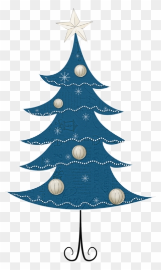 Blue Christmas Tree - Christmas Tree Clipart