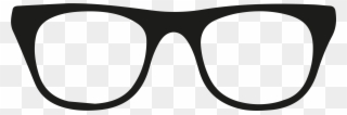 Black Rimmed Glasses Vector Clipart