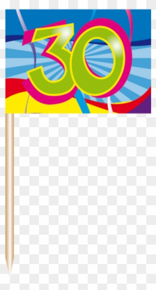 20 Napkins 30th Colourful Birthday Clipart
