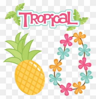 Tropical Summer Clip Art - Topo De Bolo Tropical Para Imprimir - Png Download