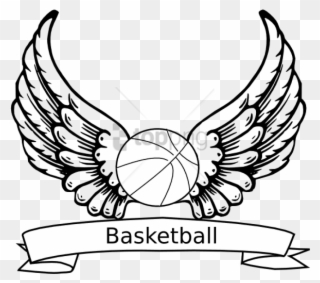 Free Png Cool Basketball Coloring Pages Png Image With - Angel Wings Clipart