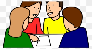 Working In Group Clipart - Png Download