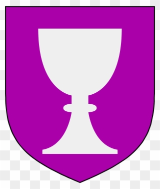 Purpure A Chalice Argent - Chalice Coat Of Arms Clipart