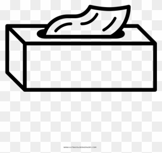 Tissue Box Coloring Page Clipart