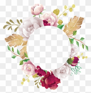 Flower Frame, Flower, Frame, White, Pink, Red, Burgundy, - Transparent Flower Frame Png Clipart