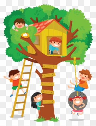 The Children Played Up In The Tree House - Tree House Clipart Png Transparent Png