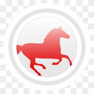 Hutourisme Circle - Running Horse Silhouette Clipart