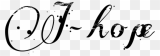 #bts #jhope #hobi #caballo #letras #nombre #freetoedit - Calligraphy Clipart