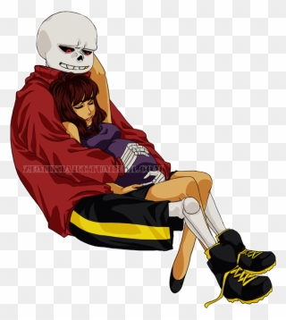 Underfell Frans, With A Pregnant Frisk - Underfell Frans Pregnant Clipart