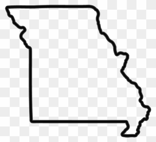 Missouri Outline Rubber Stamp - Missouri Clipart - Png Download