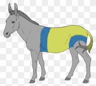 Can't Have The 'middle Section' In Pure White, Just - Burro Clipart