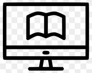 Ebook Elearning Online Internet Svg Png Icon Ⓒ - Book With Computer Icon Clipart