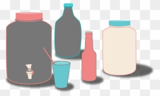 Image Of Different Kombucha Vessels - Glass Bottle Clipart