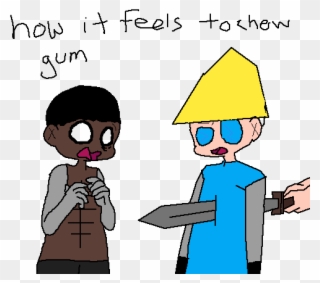 How It Feels To Chew Gum By - Cartoon Clipart