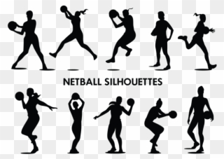 Netball Clipart Transparent - Netball Silhouette - Png Download