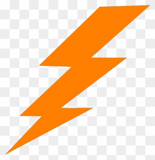 Lightning - Orange Lightning Bolt Png Clipart