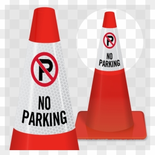 No Parking On Sidewalk Signs - No Parking Signs For Traffic Cones Clipart