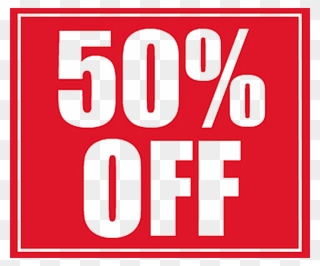 50 Off Transparent File - 50 Percent Off Sale Transparent Clipart