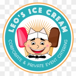 Leo's Ice Cream - Emblem Clipart