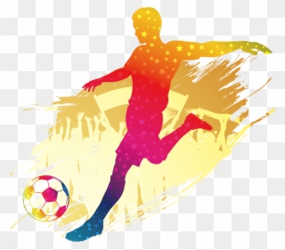 Football Player Silhouette Clip Art Ⓒ - Silueta Jugadores De Futbol - Png Download