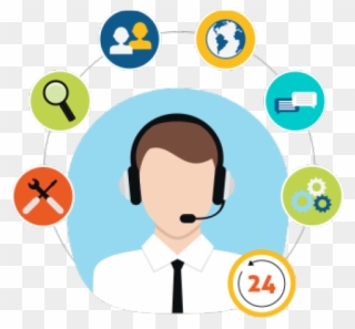 Professional Clipart Call Center Agent - Contact Center - Png Download