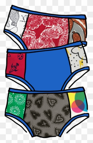 Womens Hipster Patchwork Pants - Underpants Clipart