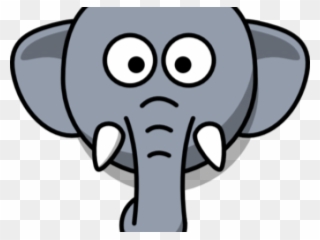 Trunk Clipart Elephant Mask - Easy Elephant Face Drawing - Png Download