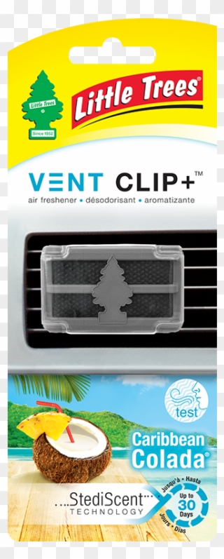 Car Freshner Vent Clip Carribian Colada - Little Tree Vent Clip Air Freshener - Png Download