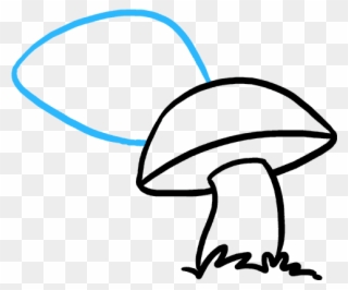 How To Draw Mushroom - Mushroom Drawing Easy Clipart