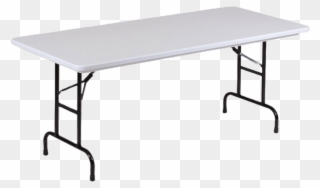 White 6 Inch Party Table - Rectangular Foldable Table Small Clipart