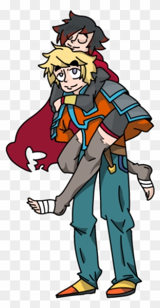 The Legend Of Zelda - Rwby Piggyback Clipart
