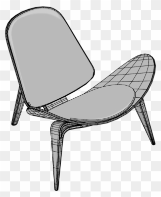 Chr-lounge,shell - Office Chair Clipart