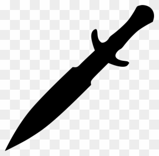 Dagger Png - Knife Black And White Png Clipart