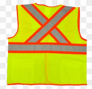 Deluxe High Visibility Fluorescent Safety Vest - Sweater Vest Clipart