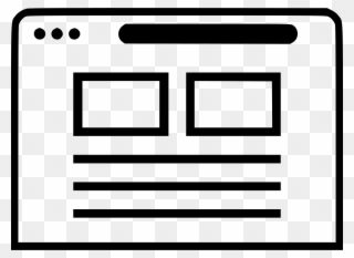 Page Post Www Wireframes Png Icon Free - Web Banner Icon Png Clipart