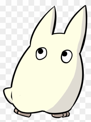 Minitotro - Totoro White Bunny Png Clipart