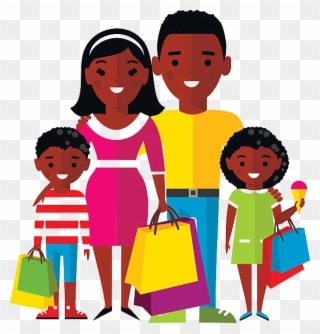 Family Services - African American Animated Family Clipart