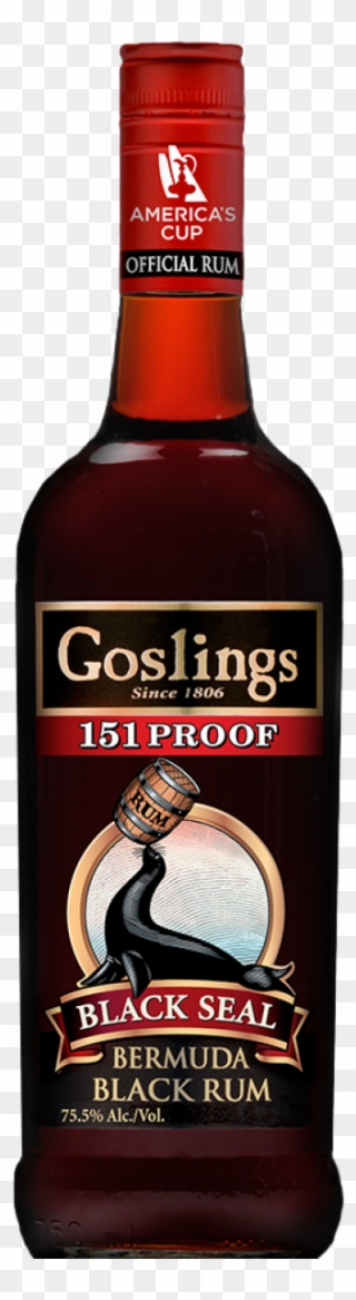 Goslings 151 Proof Black Seal Rum 75,5%, 0,7l - Gosling's Black Seal Rum Clipart
