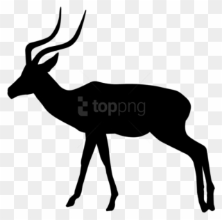 Free Png Gazelle Silhouette Png Images Transparent - Impala Animal Png Transparent Clipart