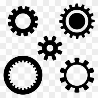 Gears, Gear Set, Cog - Power And Energy Icons Clipart