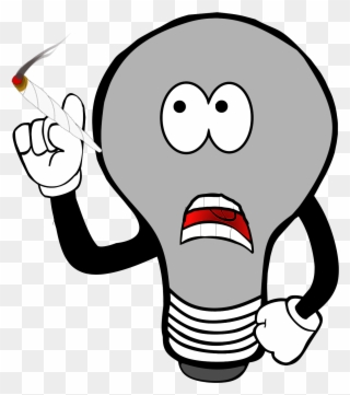 Confused Idea Lightbulb - Cartoon Light Bulb Png Clipart