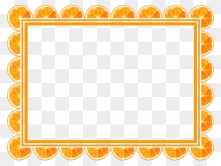 Orange Clipart Picture Frame - Frame Rectangle Clipart Png Transparent Png