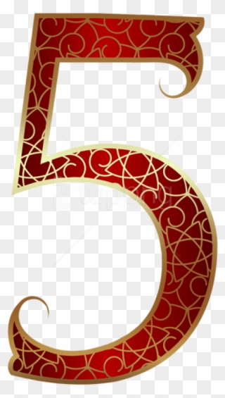 Download Gold Red Number Five Clipart Png Photo - Science Transparent Png